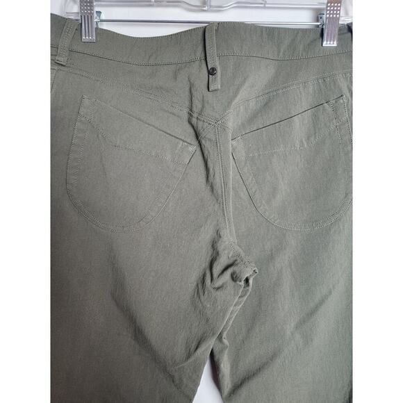 Mountain Hardwear womens hiking trail pants sz 10 Olive green pockets granola - Picture 5 of 10